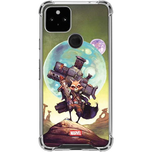 Marvel Rocket Raccoon Armored Arsenal Google Pixel 5a 5G Clear Case